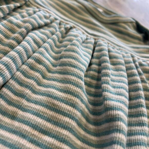 Kate Quinn Light Blue Striped Long Sleeve Peplum Dress Size 0-3 Mo - Picture 2 of 3